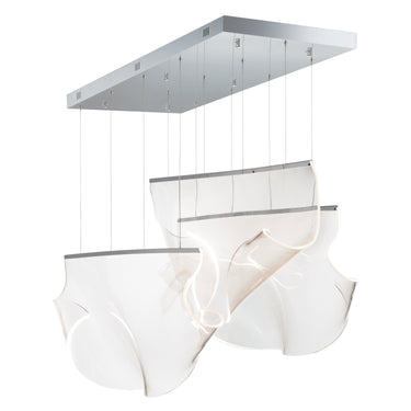 ET2 Rinkle 3-Light Linear LED Pendant Polished Chrome