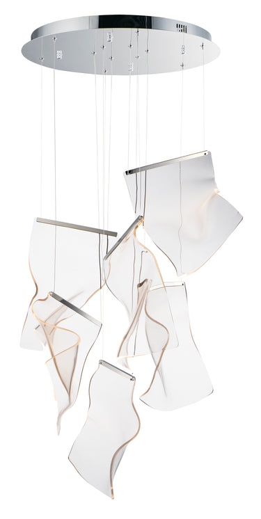 ET2 Rinkle 6-Light LED Multi Pendant Polished Chrome