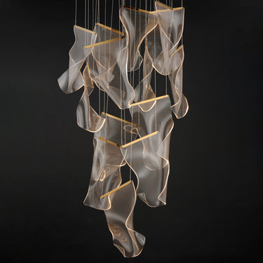 ET2 Rinkle 28" 14-Light LED Pendant French Gold