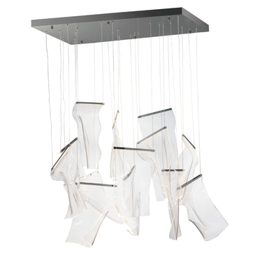 ET2 Rinkle 13-Light Rectalinear LED Pendant Brushed Gunmetal