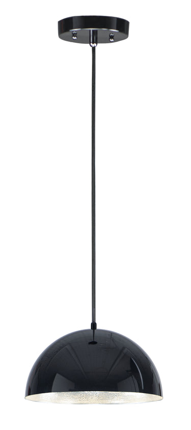 ET2 Hemisphere 14" LED Pendant Gloss Black/Aluminum