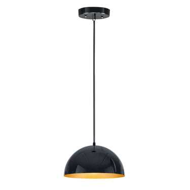 ET2 Hemisphere 14" LED Pendant Gloss Black/Gold
