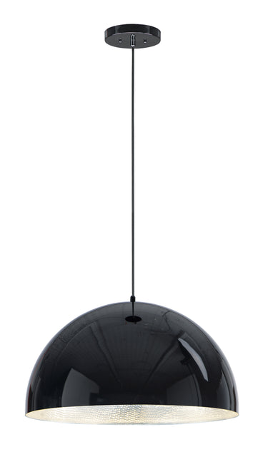 ET2 Hemisphere 24" LED Pendant Gloss Black/Aluminum