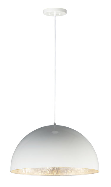 ET2 Hemisphere 24" LED Pendant Gloss White/Aluminum
