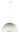 ET2 Hemisphere dome pendant, 24 in Gloss White with Aluminum interior