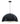 ET2 Hemisphere dome pendant, 31 in Gloss Black with Aluminum interior