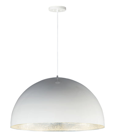 ET2 Hemisphere 31" LED Pendant Gloss White/Aluminum