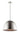 ET2 Fungo dome pendant, 24 in Satin Nickel / Black, front view