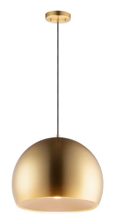 ET2 Palla 16" LED Pendant Satin Brass/Coffee