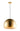 ET2 Palla dome pendant, 20 in Satin Brass / Coffee, front view