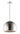 ET2 Palla dome pendant, 20 in Satin Nickel / Black, front view