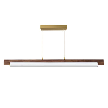 ET2 Joist 45" LED Horizontal Pendant Whit Alabaster/Natural Aged Brass