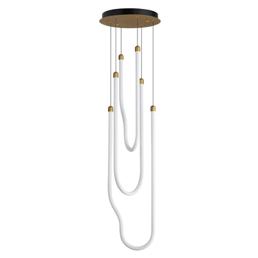ET2 Soleil 3-Light LED Pendant Natural Aged Brass
