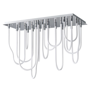 ET2 Soleil 14-Light LED SQ Flush Mount Polished Chrome