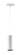 ET2 Dwell gimbal cylinder pendant, 11.75 in White, front view