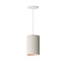 ET2 Souffle fluted concrete pendant, Chalk White, front view