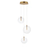 ET2 Global 3-Light LED Pendant Natural Aged Brass