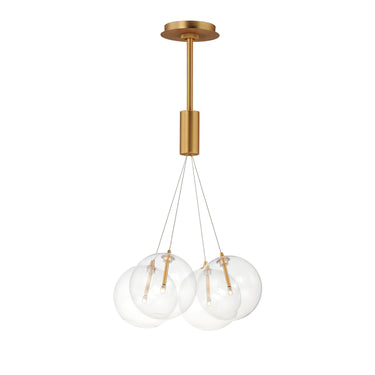 ET2 Burst 4-Light LED Pendant Clear Gold