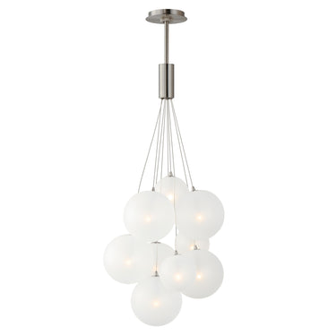 ET2 Burst 9-Light LED Pendant Frost Satin Nickel