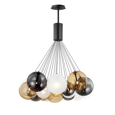 ET2 Burst 20-Light LED Pendant Mixed Black