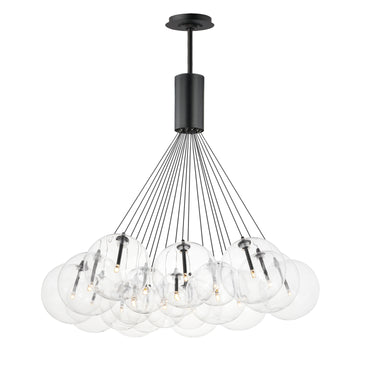 ET2 Burst 20-Light LED Pendant Clear Black