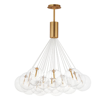 ET2 Burst 20-Light LED Pendant Clear Gold