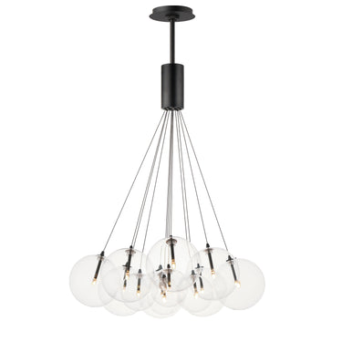 ET2 Burst 12-Light LED Pendant Clear Black