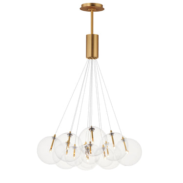 ET2 Burst 12-Light LED Pendant Clear Gold