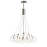 ET2 Burst 12-Light LED Pendant Clear Satin Nickel