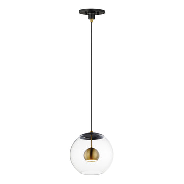 ET2 Nucleus 11" LED Pendant Black/Natural Aged Brass