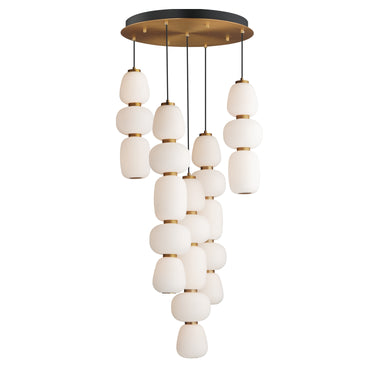 ET2 Soji 5-Light Chandelier Black/Gold