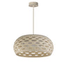 ET2 Cambria plaster shade pendant, 17.5 in Oyster, front view