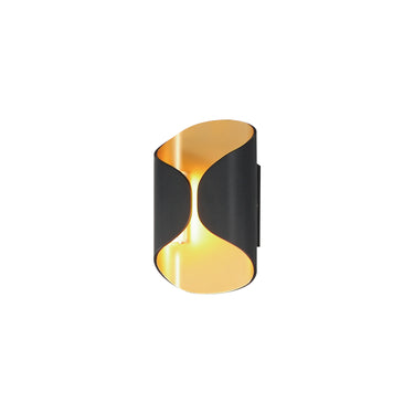 ET2 Folio 10" LED Outdoor Wall Sconce Black/Gold