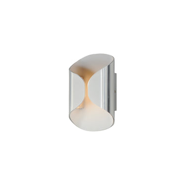 ET2 Folio 10" LED Outdoor Wall Sconce Satin Aluminum/White