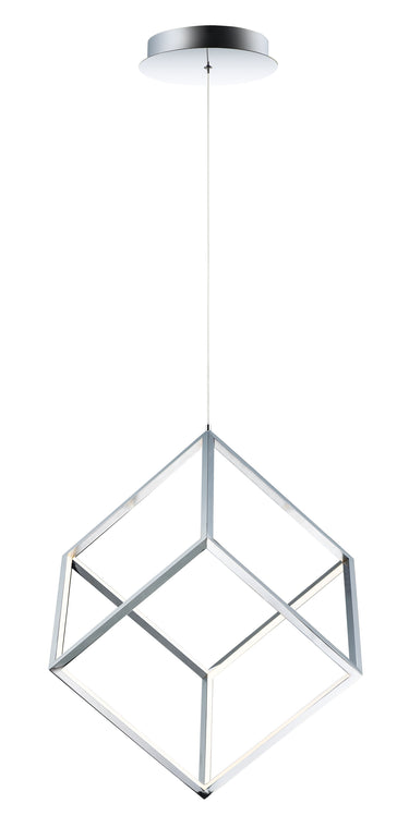ET2 4 Square LED Pendant Polished Chrome