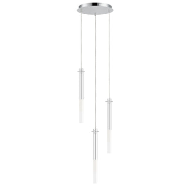 ET2 Pipette 3-Light LED Pendant Polished Chrome