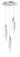 ET2 Quartz multi-light crystal pendant, 3-Light Polished Chrome, front view