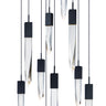 ET2 Quartz 10-Light LED Pendant Black