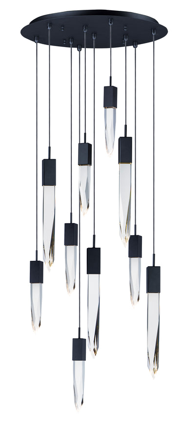 ET2 Quartz 10-Light LED Pendant Black