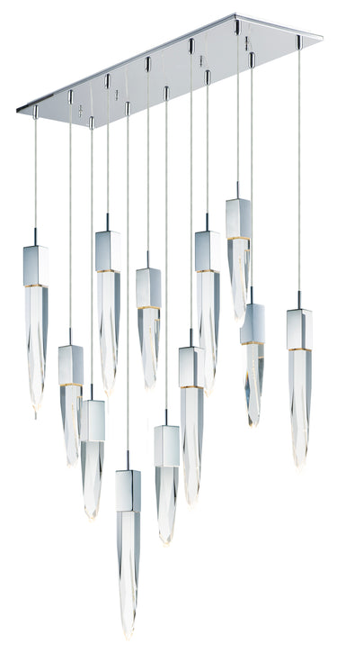 ET2 Quartz 12-Light LED Pendant Polished Chrome