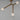 ET2 Blossom Natural Aged Brass branch flush mount, side view with one shade hanging below the arms