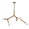 ET2 Blossom 5-Light LED Pendant Natural Aged Brass