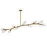 ET2 Blossom 10-Light LED Pendant Natural Aged Brass