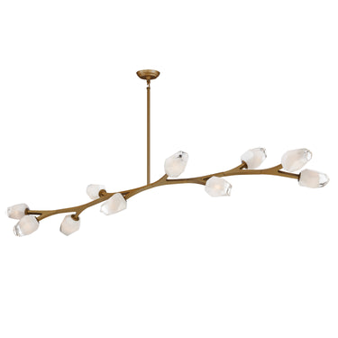 ET2 Blossom 10-Light LED Pendant Natural Aged Brass