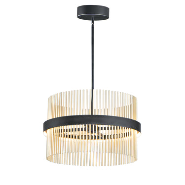 ET2 Chimes 5CCT Select 24" Pendant Black/Satin Brass