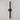 ET2 Reveal Outdoor banded tube wall sconce, 28 in Black, slim black tube on a round wall plate, angled view