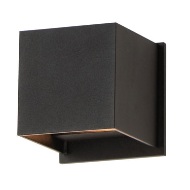 ET2 Alumilux: Cube LED Outdoor Wall Sconce Black