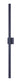 ET2 Alumilux Line linear aluminum outdoor wall light, 51 in Bronze, front view
