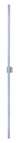 ET2 Alumilux Line linear aluminum outdoor wall light, 96 in Satin Aluminum, front view