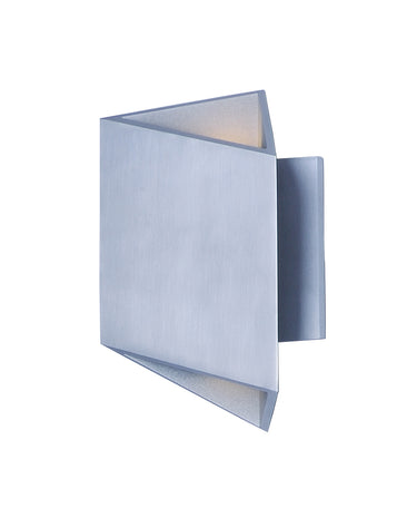ET2 Alumilux: Facet LED Outdoor Wall Sconce Satin Aluminum